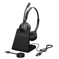 Jabra Engage 55 Stereo MS USB-A Wireless Headset With Charging Stand, Black -A-POWER Sales 100205646 7278988231