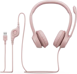 Logitech H390 Stereo USB-A Wired Headset, Rose -A-POWER Sales 106757035 9308118693