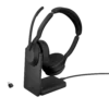 Jabra Evolve2 55 USB-C Stereo Wireless UC Headset With Charging Stand, Black 1 Jabra Evolve2 55 USB-C Stereo Wireless UC Headset With Charging Stand, Black -A-POWER Sales 107505049 1504289830