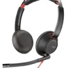 POLY Blackwire 5220 Stereo USB-A 3.5mm Wired Headset, Black -A-POWER Sales 38249152 2035541890