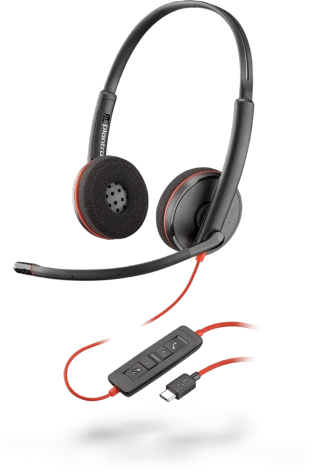 POLY Blackwire 3220 Stereo USB-C Wired Headset, Black 3 POLY Blackwire 3220 Stereo USB-C Wired Headset, Black