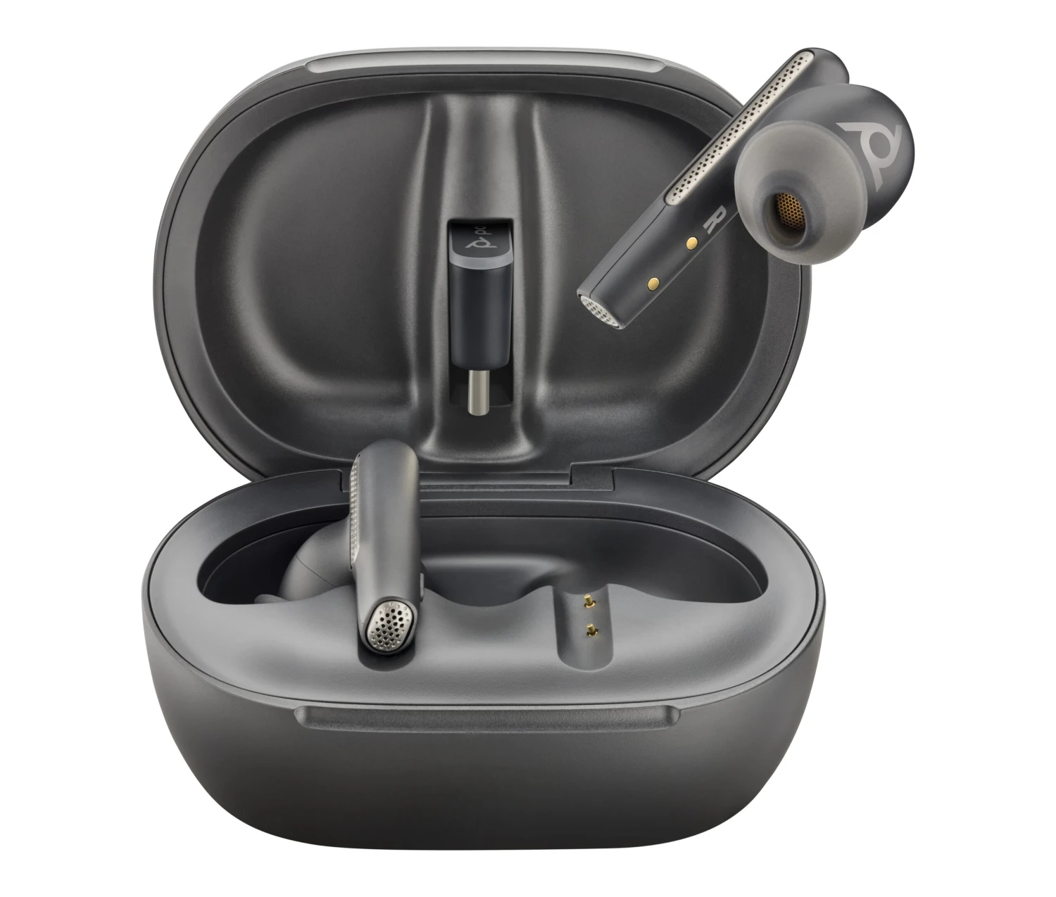 POLY Voyager Free 60+ Wireless USB-C Earbuds, Black, Touchscreen Charge Case 4 POLY Voyager Free 60+ Wireless USB-C Earbuds, Black, Touchscreen Charge Case - Image 2