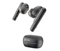 POLY Voyager Free 60+ Wireless USB-C Earbuds, Black, Touchscreen Charge Case