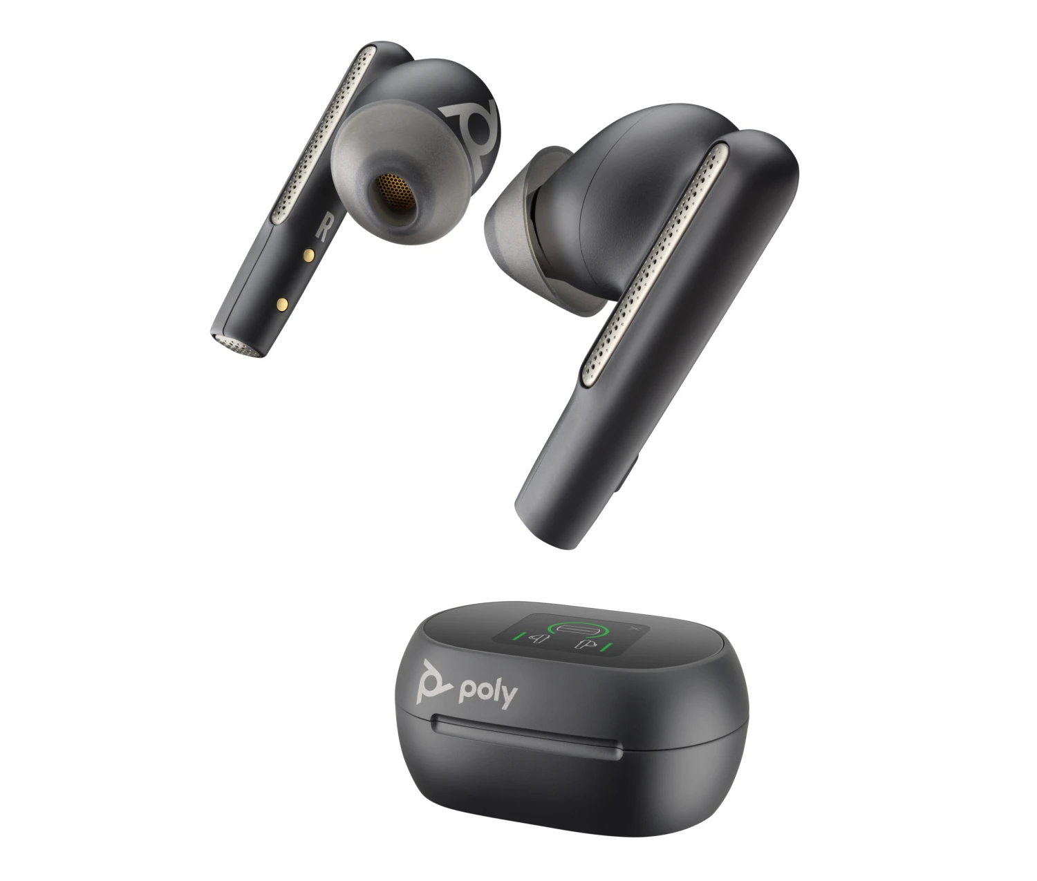 POLY Voyager Free 60+ Wireless USB-C Earbuds, Black, Touchscreen Charge Case 3 POLY Voyager Free 60+ Wireless USB-C Earbuds, Black, Touchscreen Charge Case