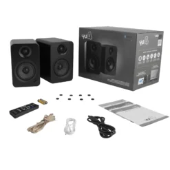 Kanto Living YU4 2-Way Powered Bookshelf Speakers - Matte Black (YU4MB) -A-POWER Sales 59322506 5927945149