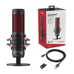 HyperX Quadcast Desktop Microphone, Black/Red -A-POWER Sales 67792856 2915282333