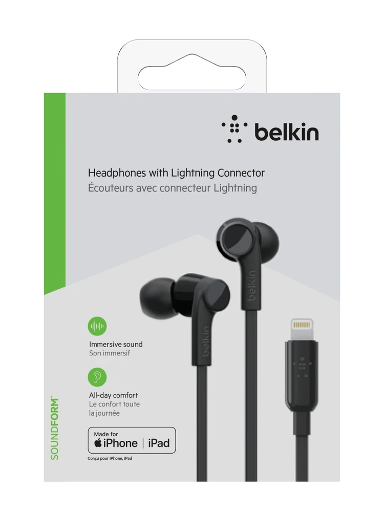 Belkin Rockstar In-Ear Headphones, Lightning Connector, Black (G3H0001BTWHT) 9 Belkin Rockstar In-Ear Headphones, Lightning Connector, Black (G3H0001BTWHT) - Image 7