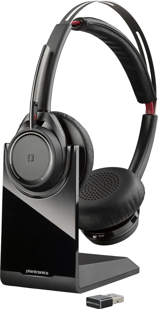 POLY Voyager Focus UC B825 Stereo USB-A Wireless Headset W/ Charge Stand, Black 3 POLY Voyager Focus UC B825 Stereo USB-A Wireless Headset W/ Charge Stand, Black