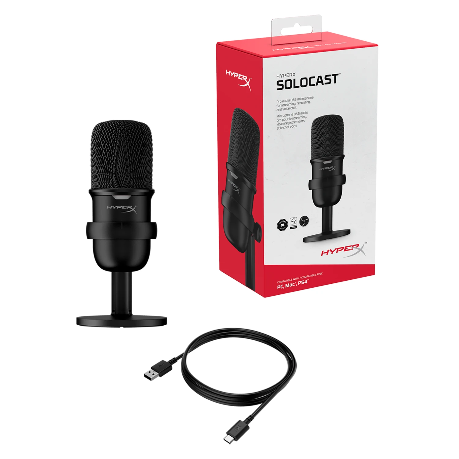 HyperX Solocast USB Wired Desktop Microphone, Black 10 HyperX Solocast USB Wired Desktop Microphone, Black - Image 8