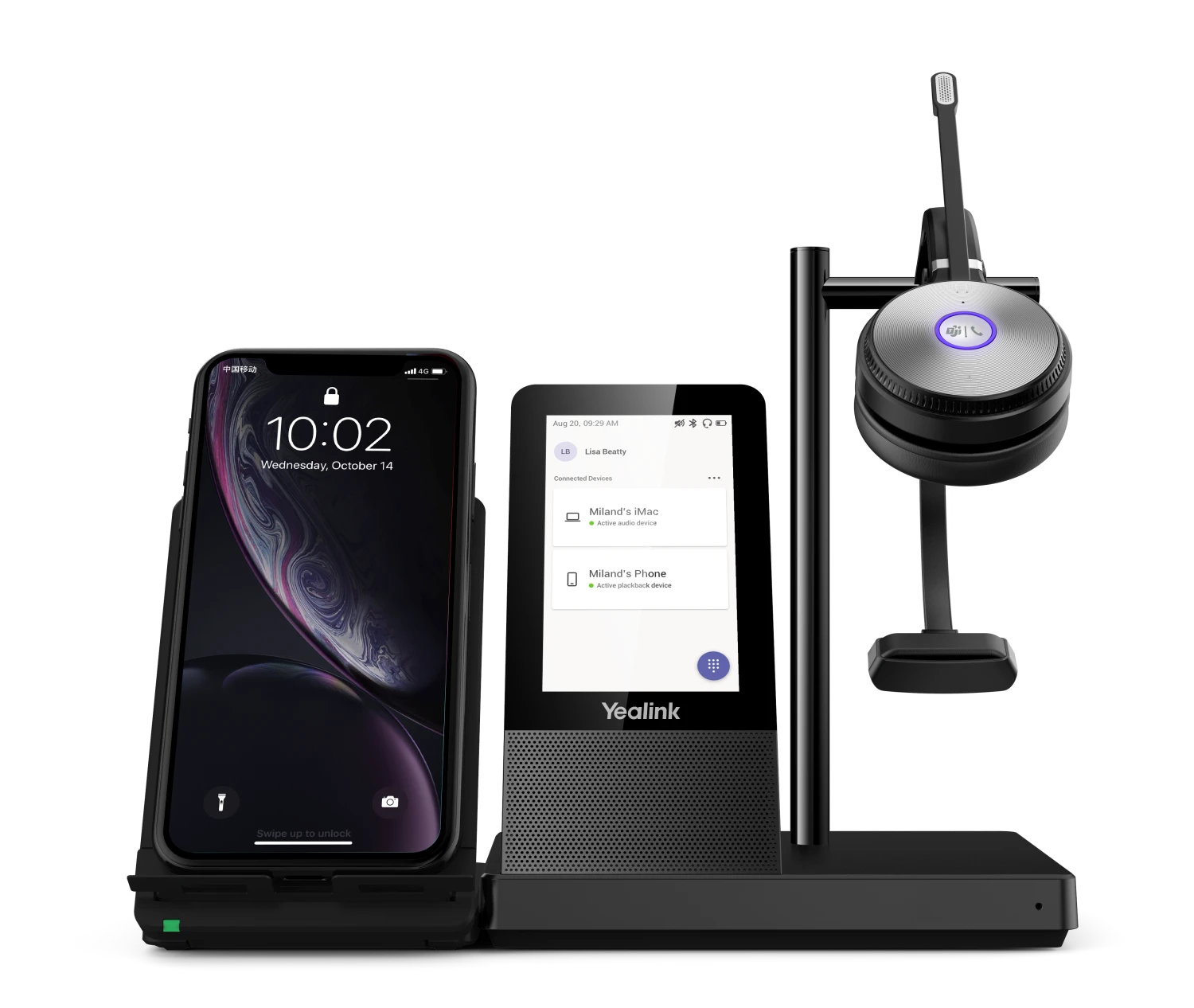 Yealink WH66 Mono Teams Workstation DECT Wireless Headset, Black 3 Yealink WH66 Mono Teams Workstation DECT Wireless Headset, Black