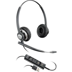 POLY EncorePro 525-M Stereo USB-A Wired MS Headset, Black