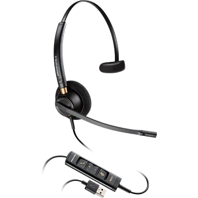 POLY EncorePro 515-M Mono USB-A Wired MS Headset, Black 3 POLY EncorePro 515-M Mono USB-A Wired MS Headset, Black