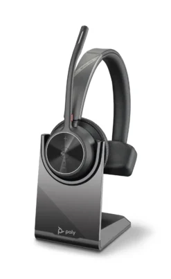 POLY Voyager 4310 Mono USB-C Wireless MS Headset With Charge Stand, Black