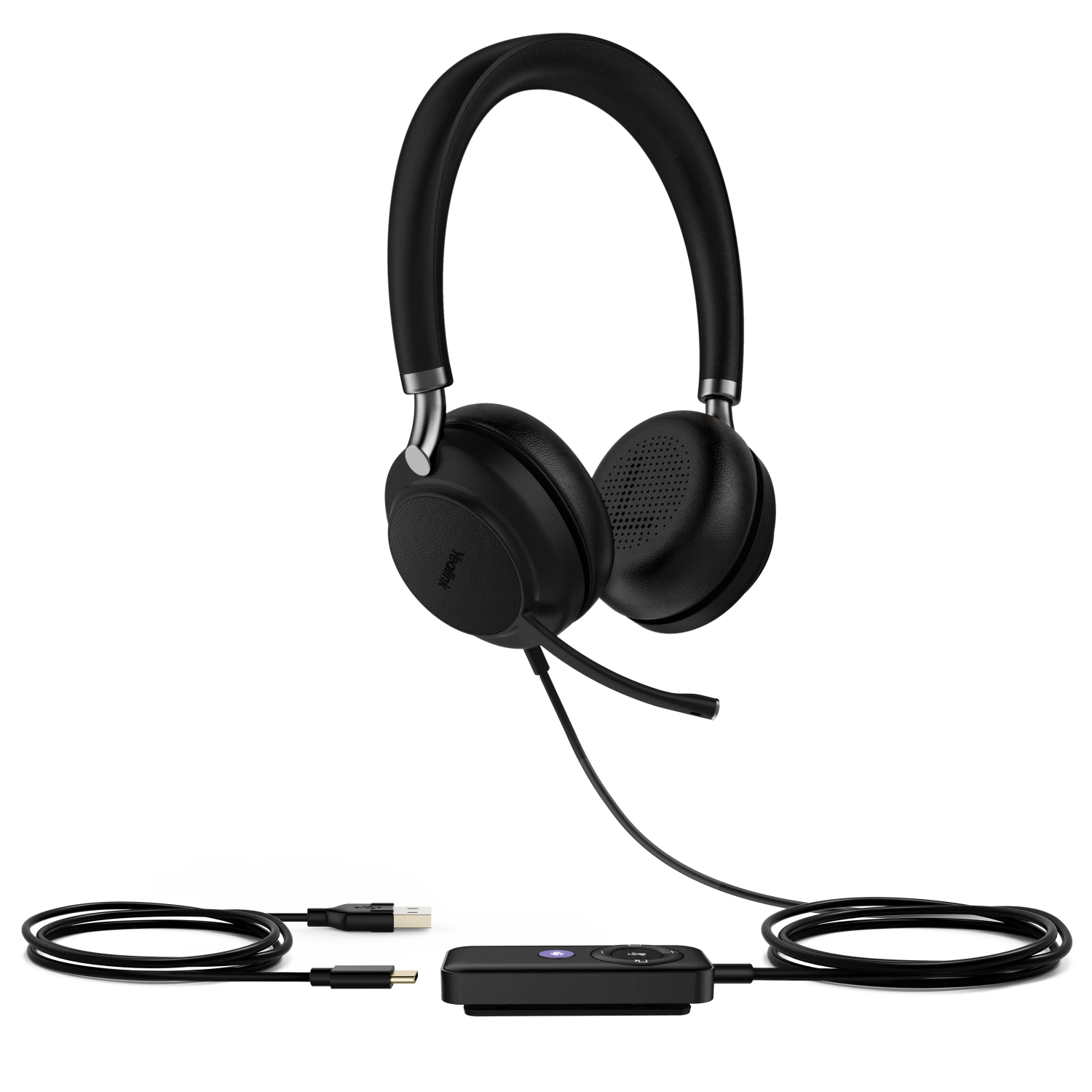 Yealink UH38 Teams Stereo USB-A Wired Headset, Black 5 Yealink UH38 Teams Stereo USB-A Wired Headset, Black - Image 3