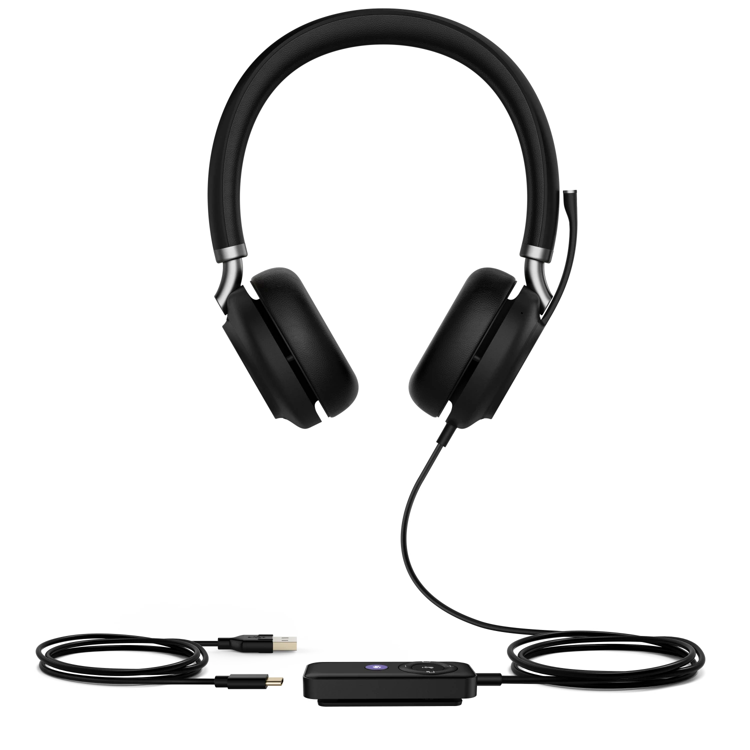 Yealink UH38 Teams Stereo USB-A Wired Headset, Black 3 Yealink UH38 Teams Stereo USB-A Wired Headset, Black