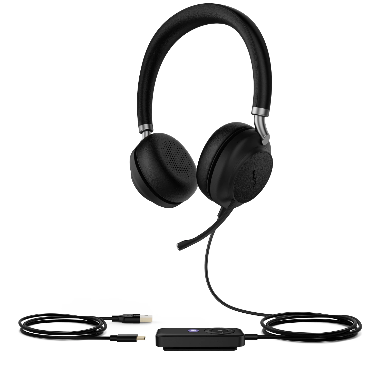 Yealink UH38 Teams Stereo USB-A Wired Headset, Black 4 Yealink UH38 Teams Stereo USB-A Wired Headset, Black - Image 2
