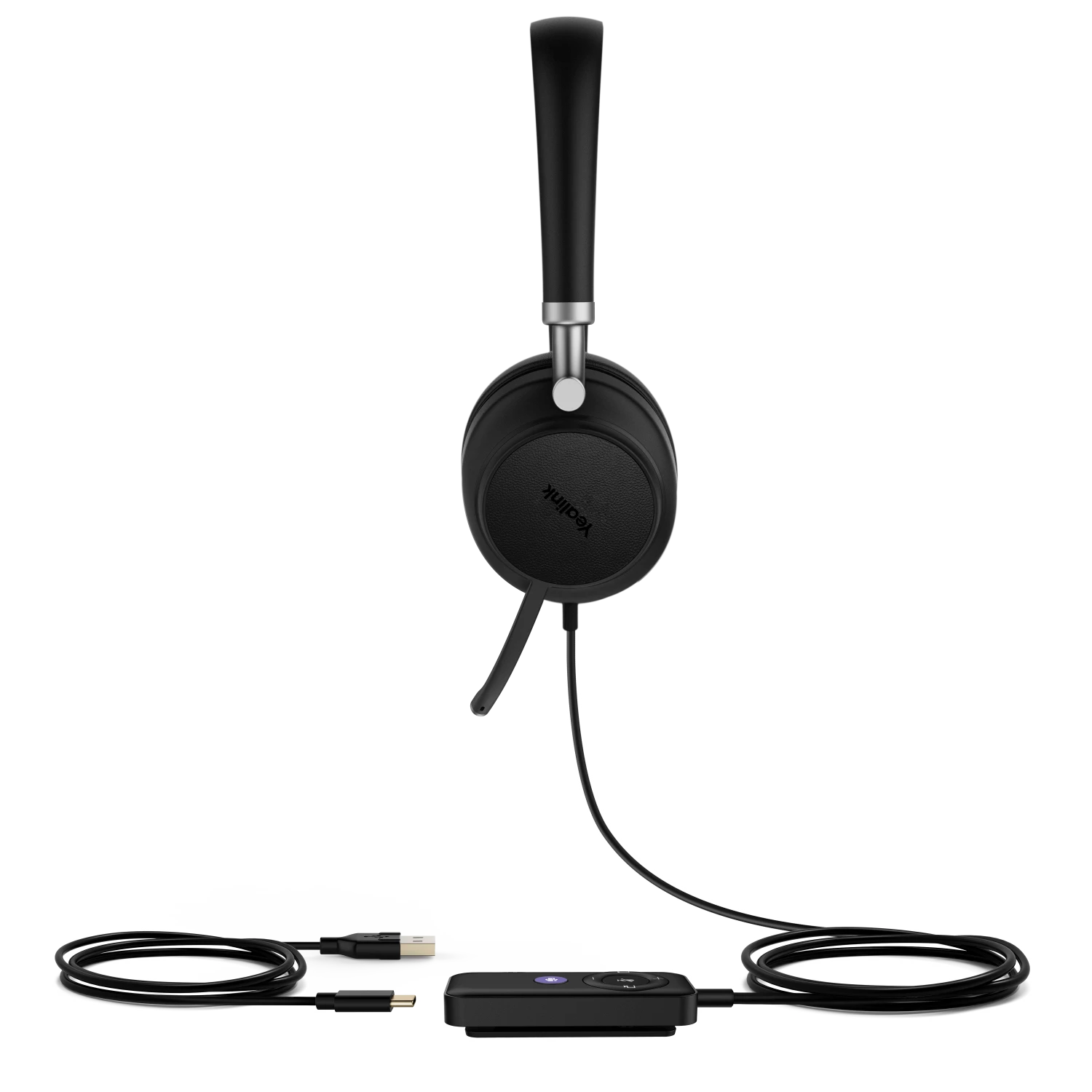 Yealink UH38 Teams Stereo USB-A Wired Headset, Black 6 Yealink UH38 Teams Stereo USB-A Wired Headset, Black - Image 4