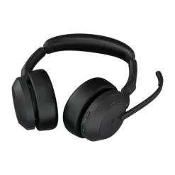 Jabra Evolve2 55 USB-C Stereo Wireless MS Headset With Charging Stand, Black -A-POWER Sales a32a29a5bf0df63840fa73a00ad7eddb