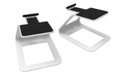 Kanto SE2 Elevated Desktop Speaker Stands For Small Speakers, White, Pair