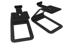 Kanto SE4 Elevated Desktop Speaker Stands For Midsize Speakers, Black, Pair