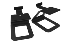 Kanto SE6 Elevated Desktop Speaker Stands For Large Speakers, Black, Pair