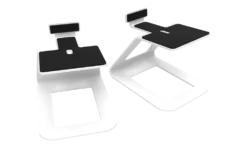 Kanto SE6 Elevated Desktop Speaker Stands For Large Speakers, White, Pair